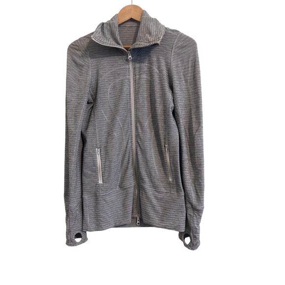 Lululemon Gray Zip Up Sweatshirt Size 2 - Picture 1 of 3